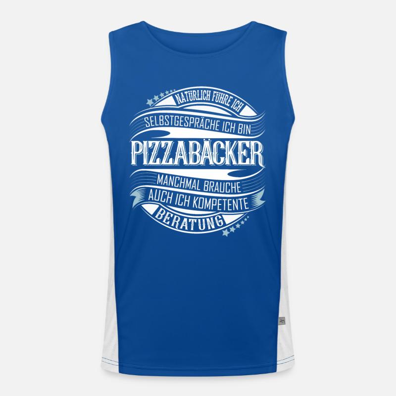 Pizzabäcker Funktionelles Kontrast-Tank Top für Männer 