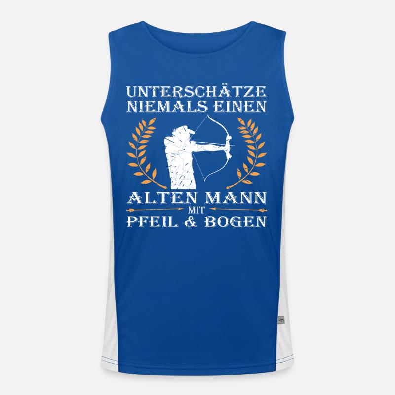 Bogenschießen, Bogensport, Bogenschütze, Archery Funktionelles Kontrast-Tank Top für Männer 