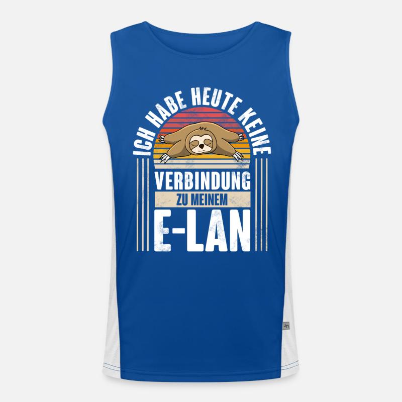 Faultier E-Lan Funktionelles Kontrast-Tank Top für Männer 