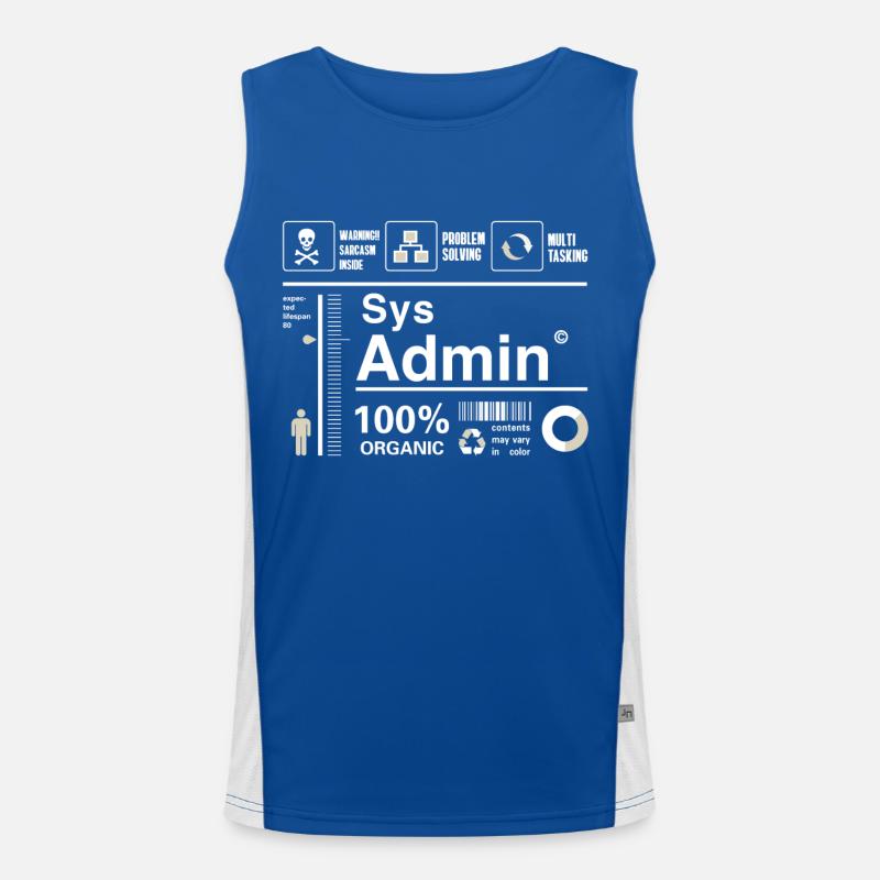 sys admin Contenu Ironie Humour Ordinateur Nerd pc cor Débardeur respirant contrasté Homme 