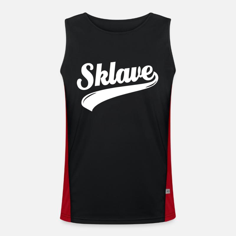 Work Slavery - Slave - Men's Functional Contrast Tank Top - black/red