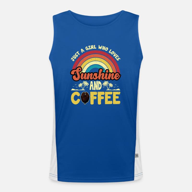 Juste une fille qui aime le design de café Débardeur respirant contrasté Homme 