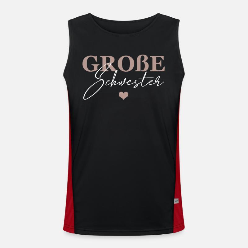 Große Schwester Funktionelles Kontrast-Tank Top für Männer 