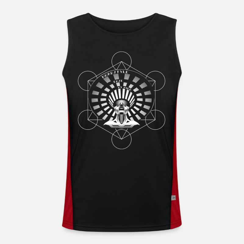 Hardstyle ease my mind - Men's Functional Contrast Tank Top - black/red