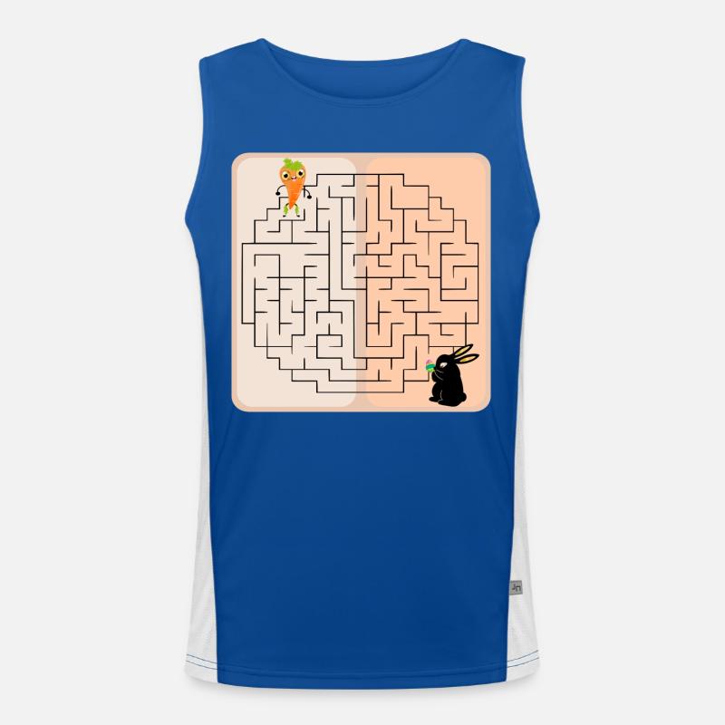 Labyrinth Bunny Easter Bunny Men's Functional Contrast Tank Top 