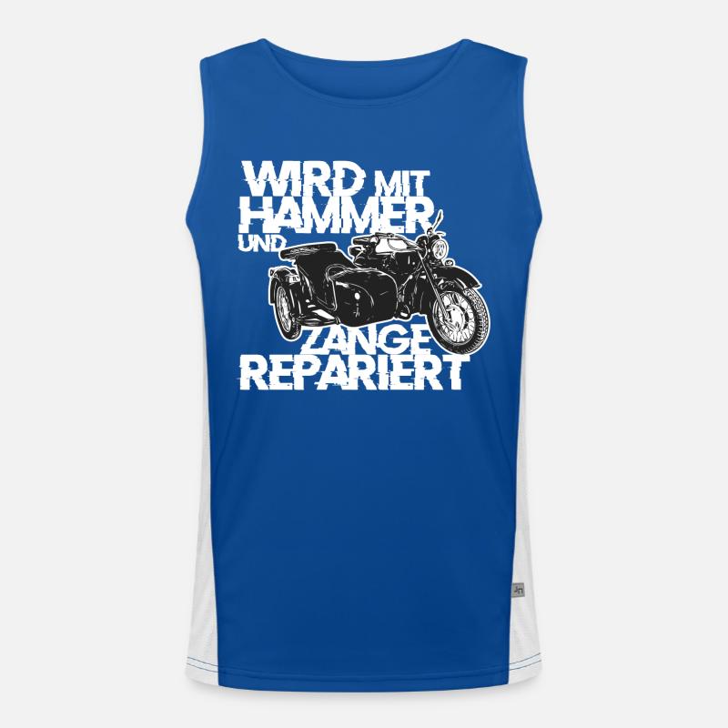 Ural M72 - Wird mit Hammer und Zange repariert Funktionelles Kontrast-Tank Top für Männer 