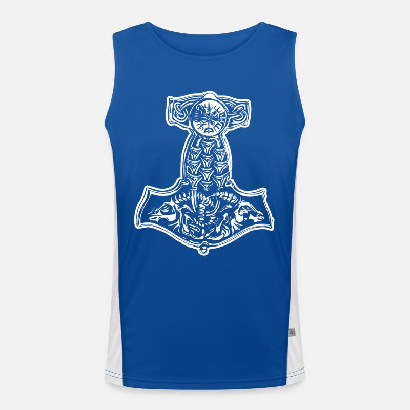 Thorhammer Wikinger Funktionelles Kontrast-Tank Top für Männer 