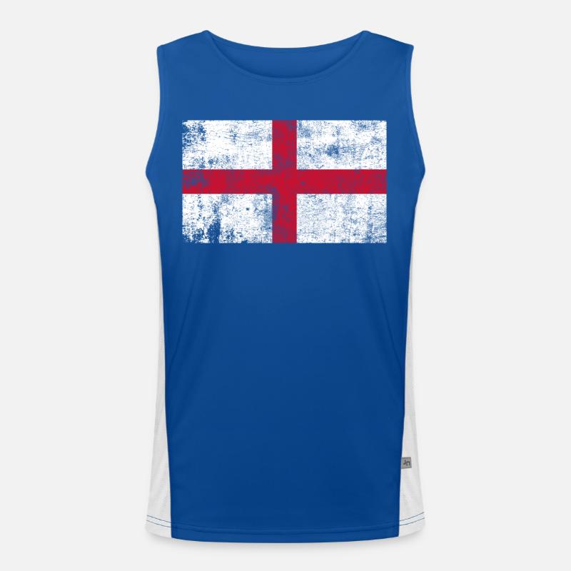 Drapeau de l’Angleterre Drapeau Grunge Retro Vintage Débardeur respirant contrasté Homme 