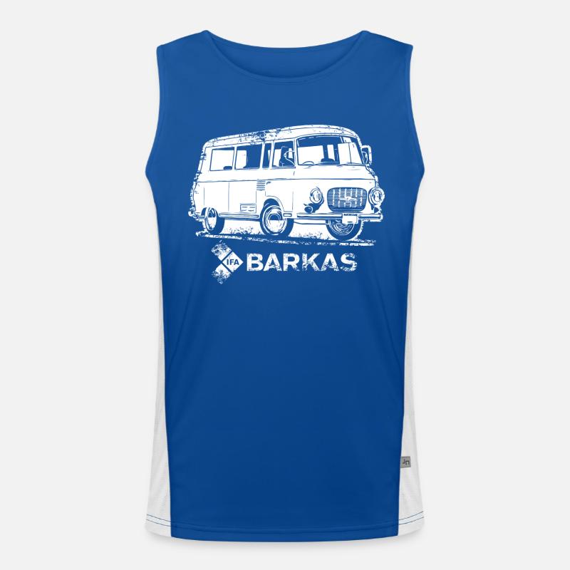 Barkas B1000 blanc Débardeur respirant contrasté Homme 
