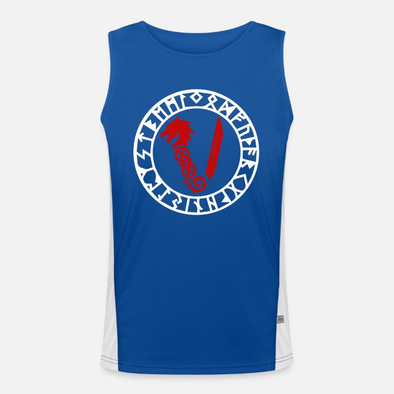 Symbol Der Wikinger Funktionelles Kontrast-Tank Top für Männer 