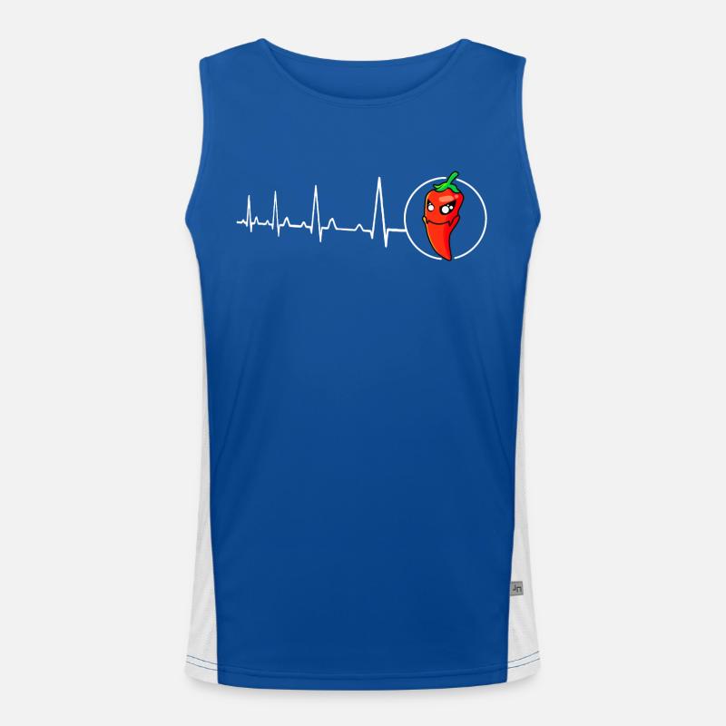 Herzschlag - Heiss Funktionelles Kontrast-Tank Top für Männer 