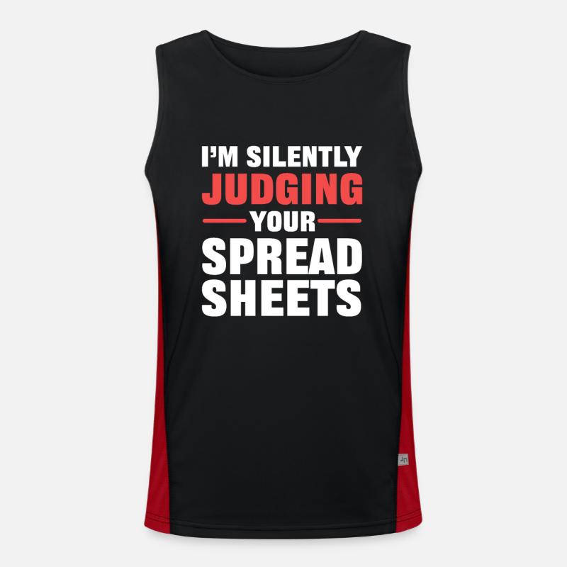 Buchhalter Buchhaltung Tabellenkalkulation Rechner Funktionelles Kontrast-Tank Top für Männer 