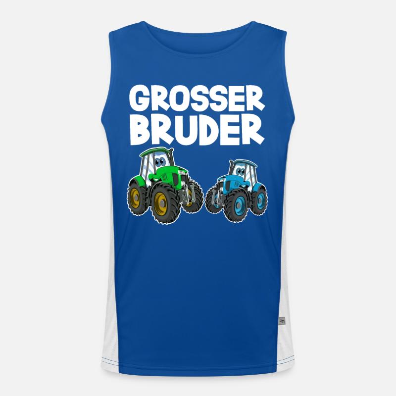 Grosser Bruder Traktor Funktionelles Kontrast-Tank Top für Männer 