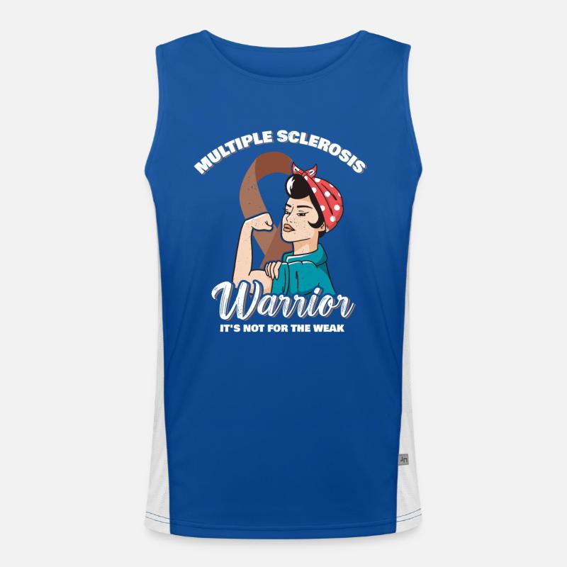 Multiple Sclerosis Warrior It's Not For The Weak Funktionelles Kontrast-Tank Top für Männer 
