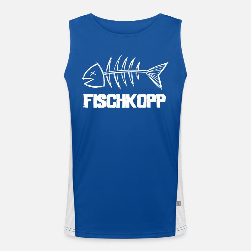 Fischkopp Funktionelles Kontrast-Tank Top für Männer 