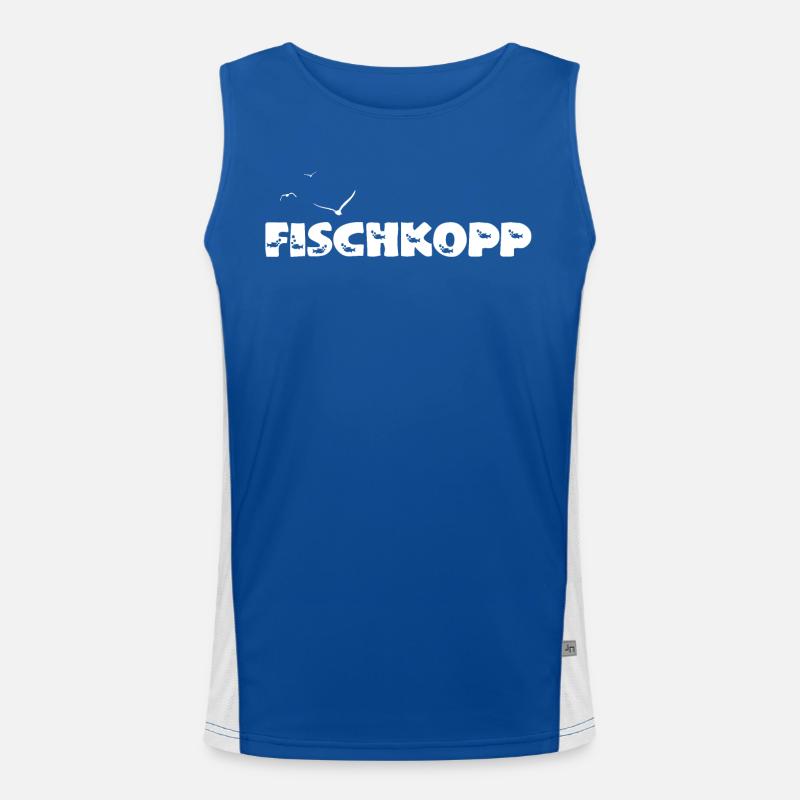 Fischkopp Funktionelles Kontrast-Tank Top für Männer 
