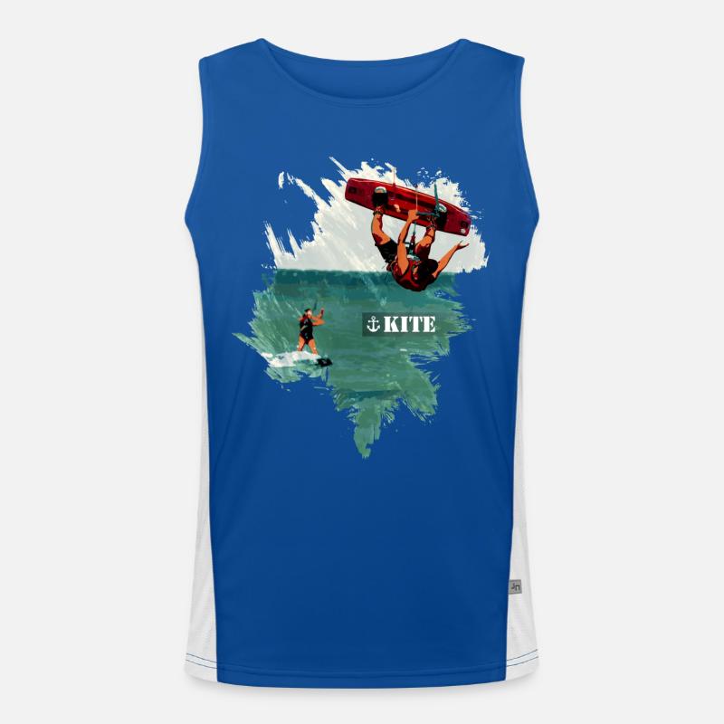 Kite Boarding | Kiting | Kite Surfing Men's Functional Contrast Tank Top 