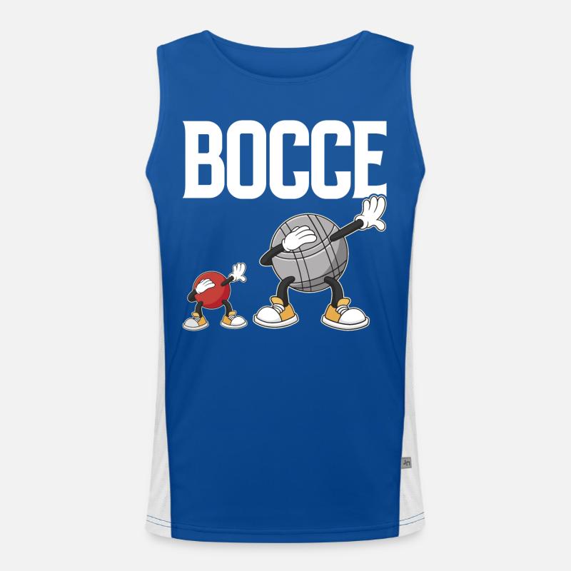 Dabbing Bocce Ball avec Jack Bocci Dab Game Bocce Débardeur respirant contrasté Homme 
