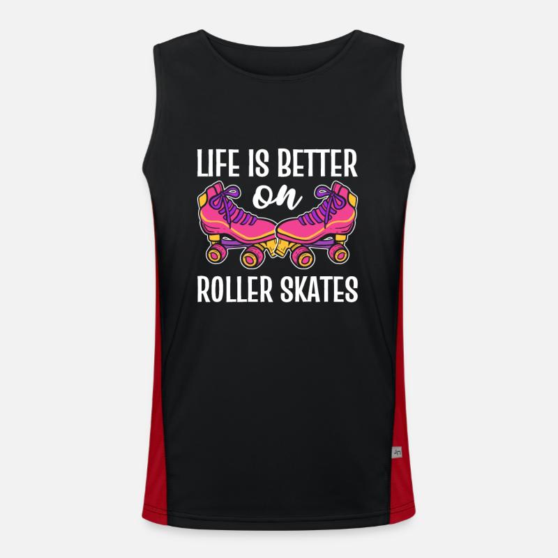 Life’s Better On Roller Skates Roller Skating Men's Functional Contrast Tank Top 