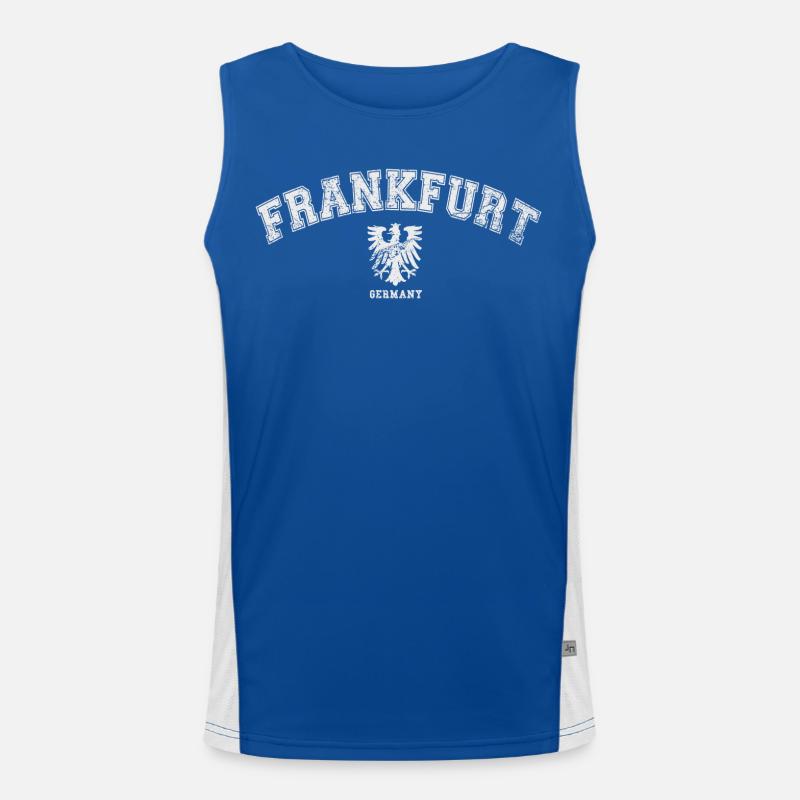 Frankfurt Germany Funktionelles Kontrast-Tank Top für Männer 
