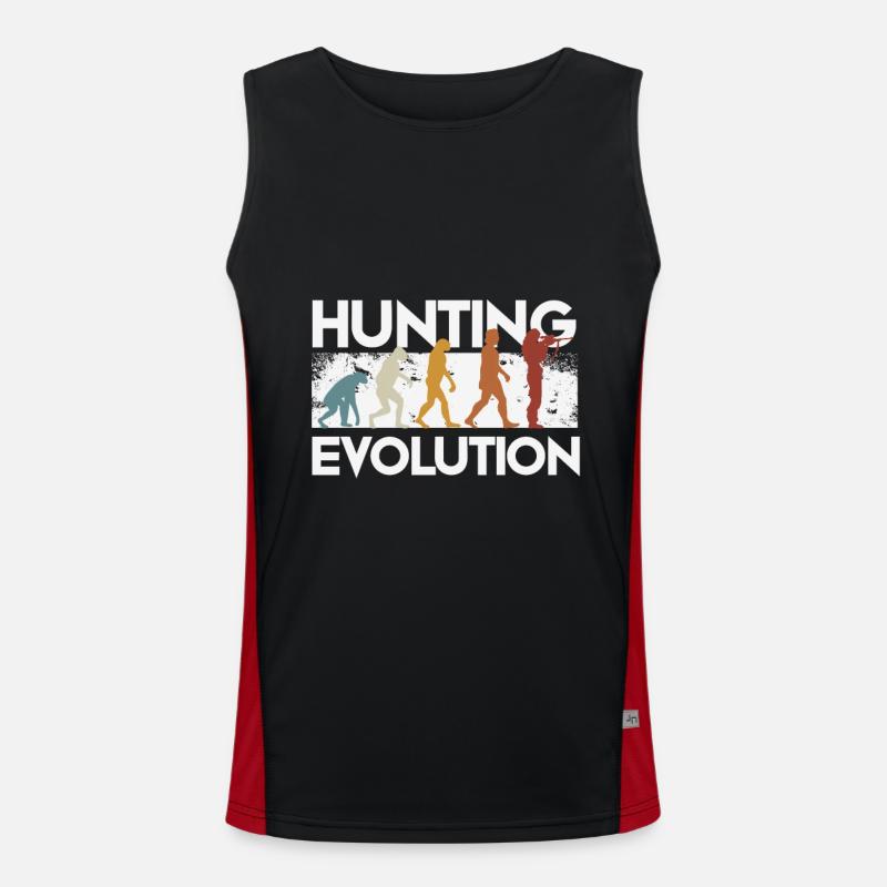 Hunter Evolution - Men's Functional Contrast Tank Top  - black/red