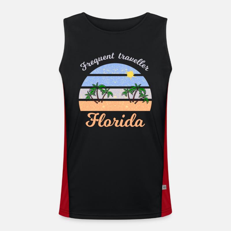 Urlaub in Florida Funktionelles Kontrast-Tank Top für Männer 
