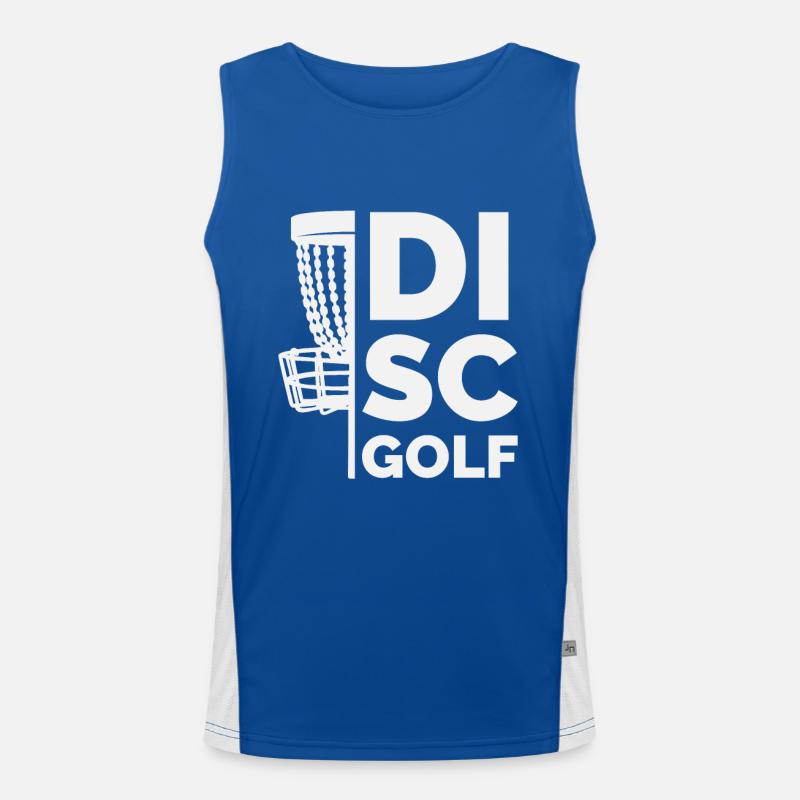 Discgolf Champion, Disc Golf Design Men's Functional Contrast Tank Top 
