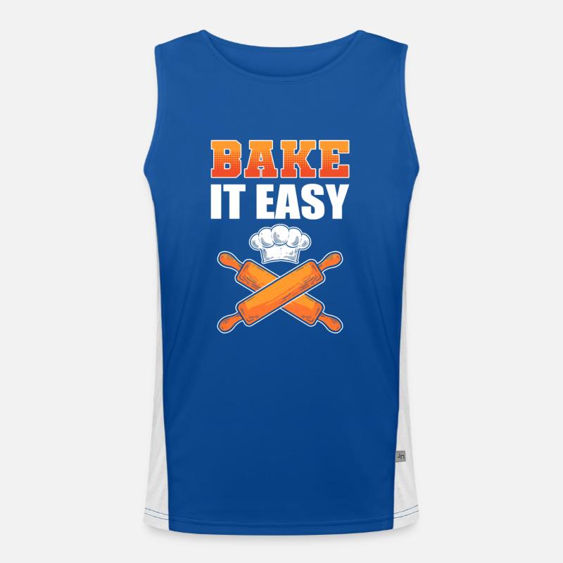 Bake It Easy Bread Making Bread Baking Baker Funktionelles Kontrast-Tank Top für Männer 