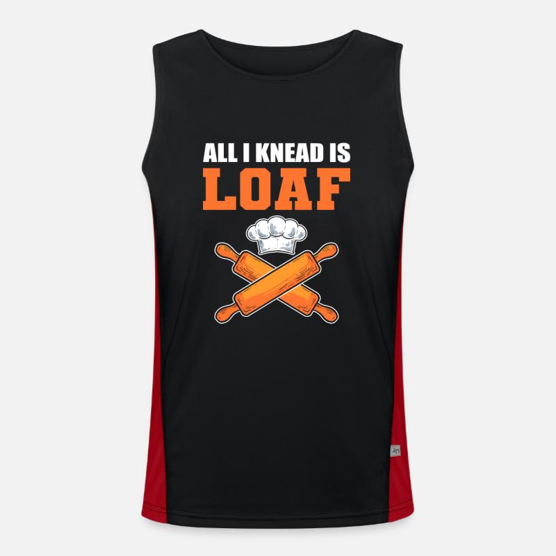 All I Knead Is Loaf Bread Making Bread Baking Funktionelles Kontrast-Tank Top für Männer 