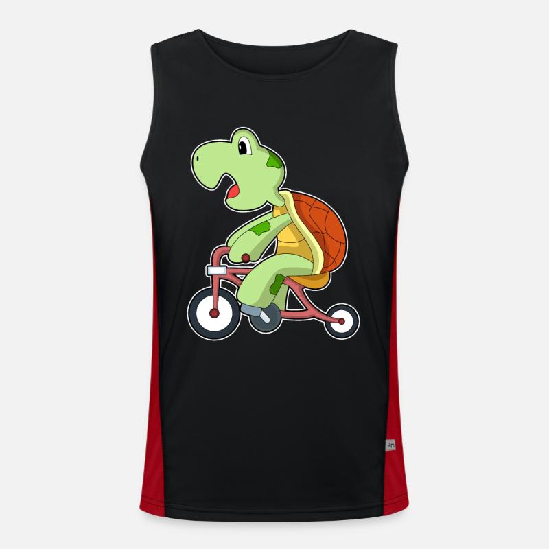 Turtle Bicycle - Men's Functional Contrast Tank Top - black/red