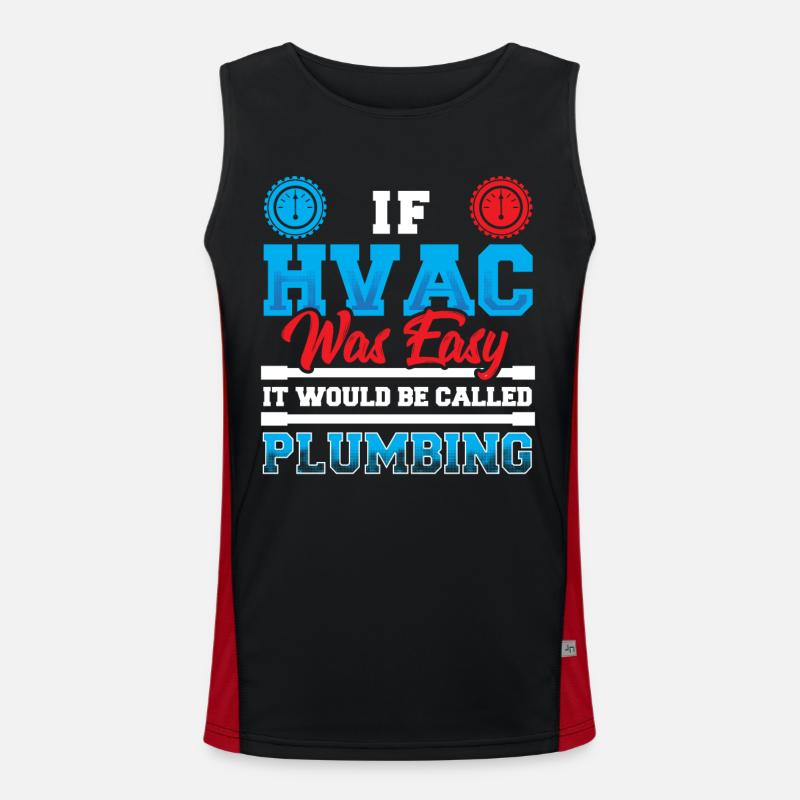 If HVAC Was Easy It Would Be Called Plumbing HVAC Funktionelles Kontrast-Tank Top für Männer 