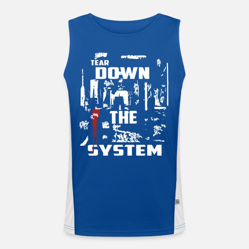 Destroy the system Men's Functional Contrast Tank Top 