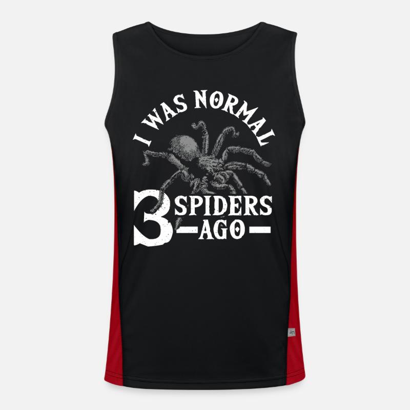 J’étais normal il y a 3 araignées Spider Lover Arachnide Débardeur respirant contrasté Homme 