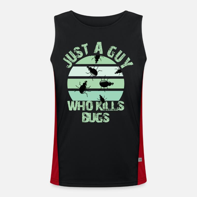 Exterminator - Men's Functional Contrast Tank Top - black/red