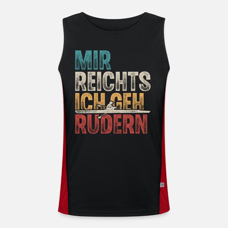 Rudern Ruderer Ruderboot Funktionelles Kontrast-Tank Top für Männer 