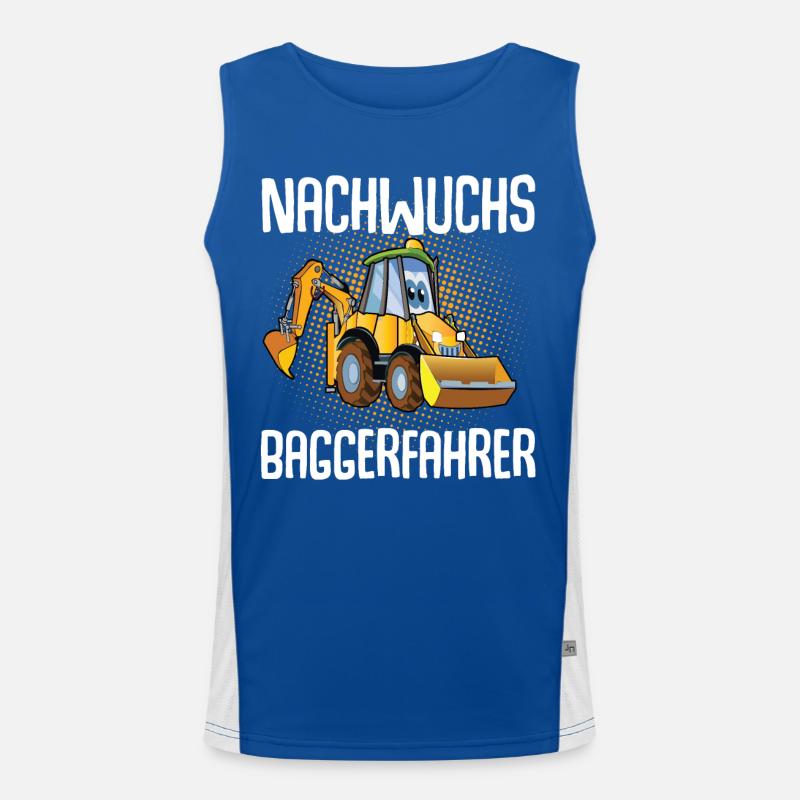 Nachwuchs Baggerfahrer Funktionelles Kontrast-Tank Top für Männer 