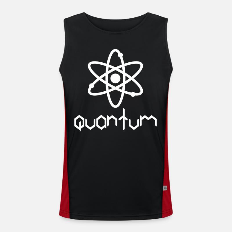 Quantity - Men's Functional Contrast Tank Top  - black/red