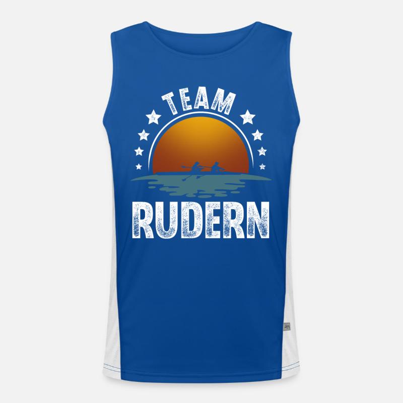 Rudern Ruderer Ruderboot Team Funktionelles Kontrast-Tank Top für Männer 