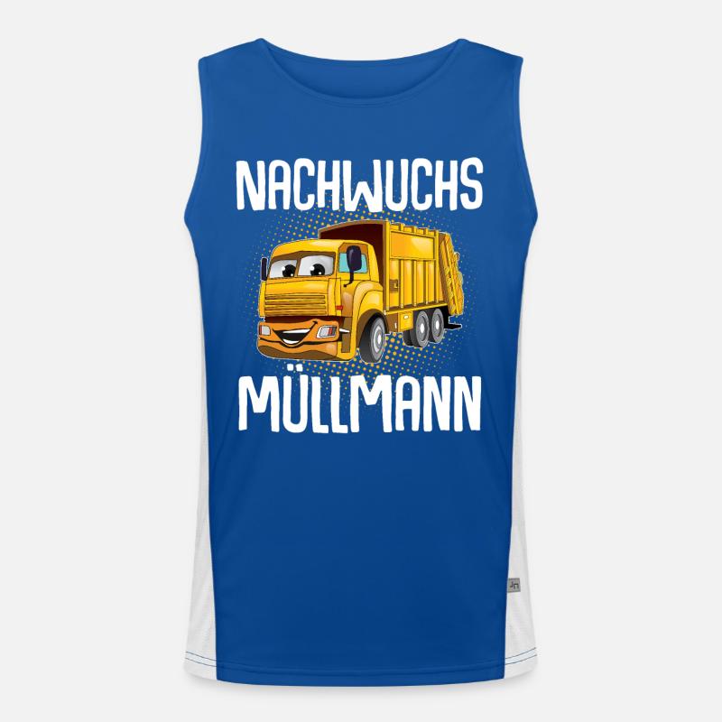 Nachwuchs Müllmann Funktionelles Kontrast-Tank Top für Männer 