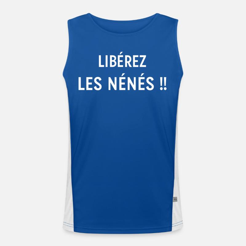 Libérez les nénés Débardeur respirant contrasté Homme 