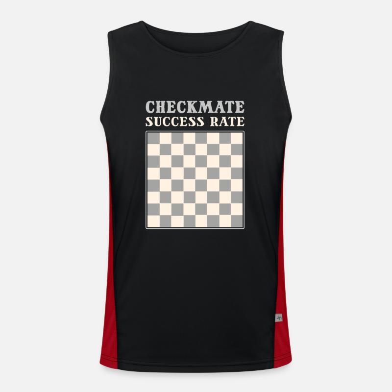 Checkmate Success Rate Chess Board Game Funktionelles Kontrast-Tank Top für Männer 