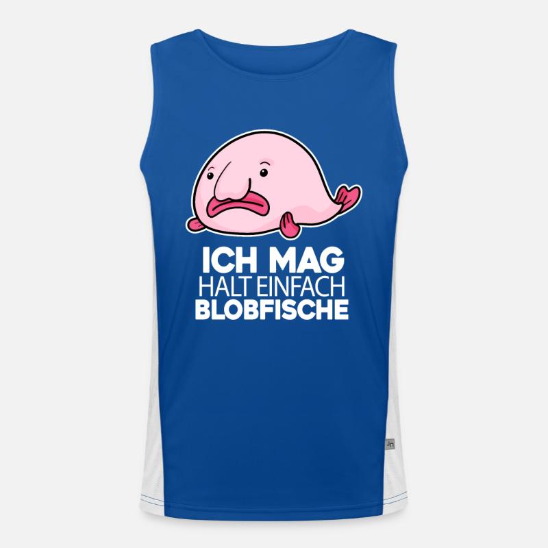 Blobfisch Funktionelles Kontrast-Tank Top für Männer 
