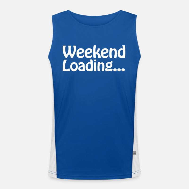 Weekend loading - Wochenende - Bald Wochenende Funktionelles Kontrast-Tank Top für Männer 