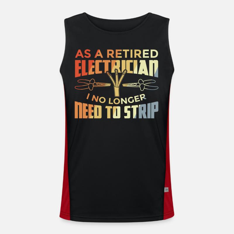 Retired electrician Men's Functional Contrast Tank Top 