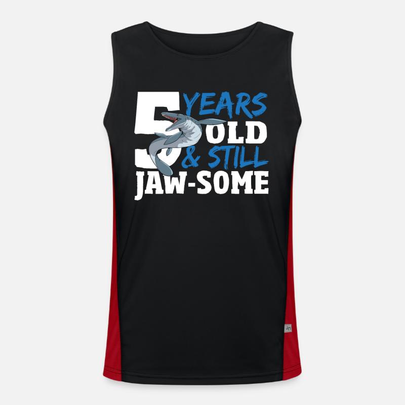 5 ans et encore jaw-Some Mosasaurus Anniversaire Débardeur respirant contrasté Homme 