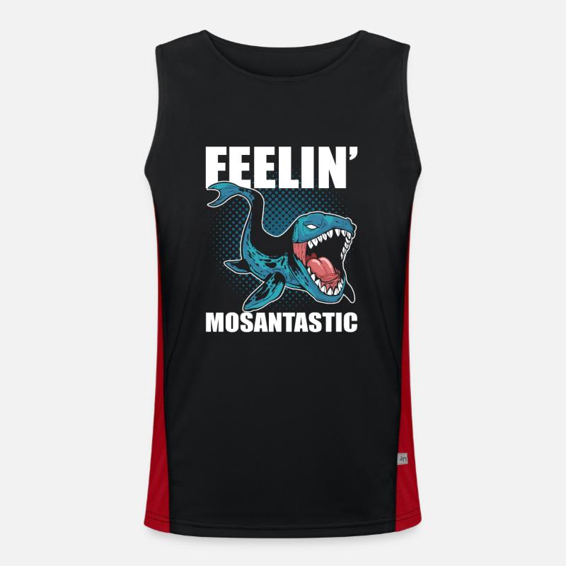 Feelin' Mosantastic Prehistoric Mosasaurus Funktionelles Kontrast-Tank Top für Männer 