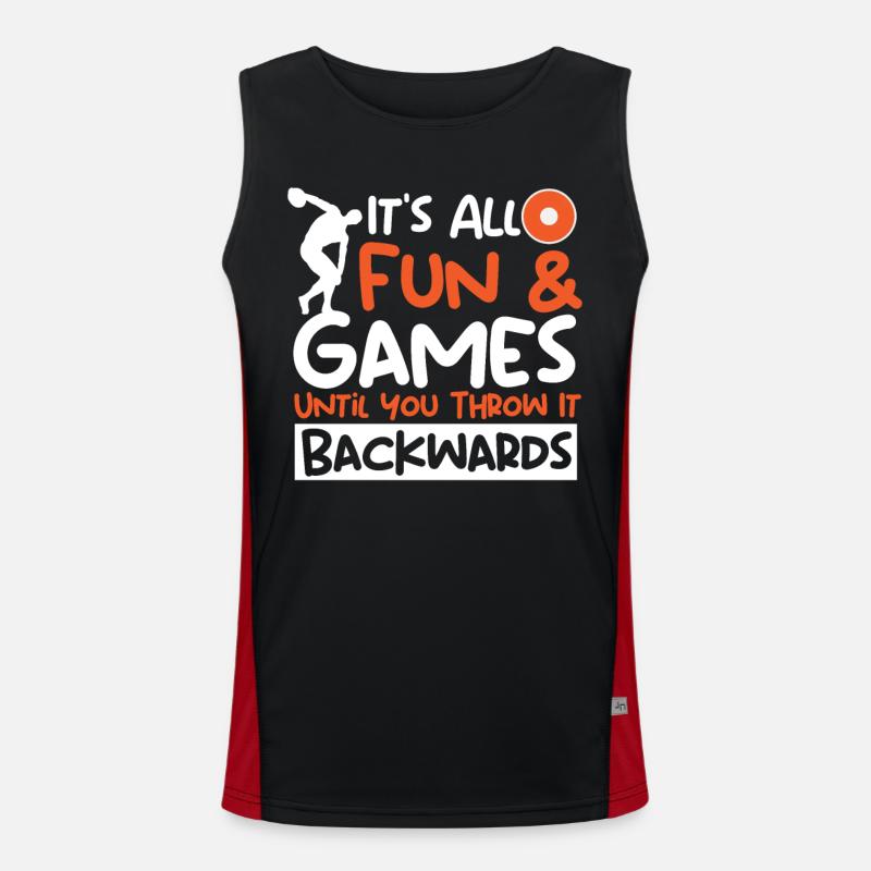 It's All Fun & Games Until Throw It Backwards Men's Functional Contrast Tank Top 