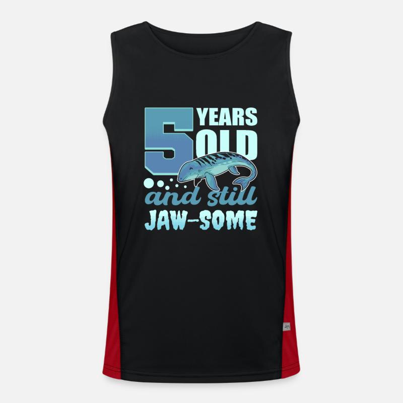 5 ans et encore jaw-Some Mosasaurus Anniversaire Débardeur respirant contrasté Homme 