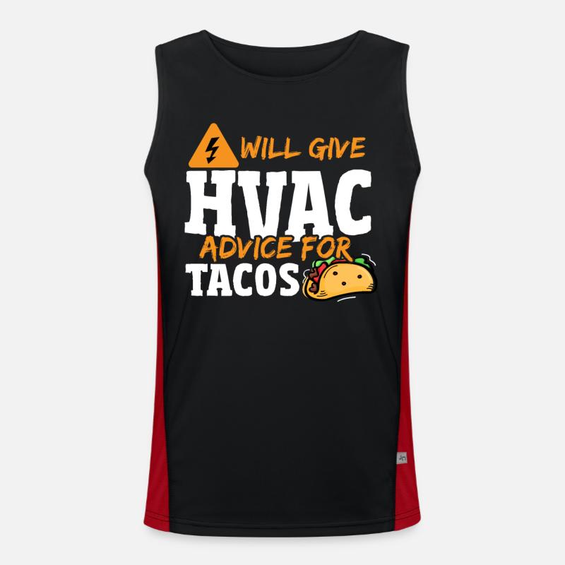 Will Give Hvac Advice For Tacos HVAC Technician Funktionelles Kontrast-Tank Top für Männer 