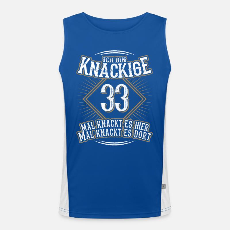 33. Geburtstag Lustig Geschenk Funktionelles Kontrast-Tank Top für Männer 